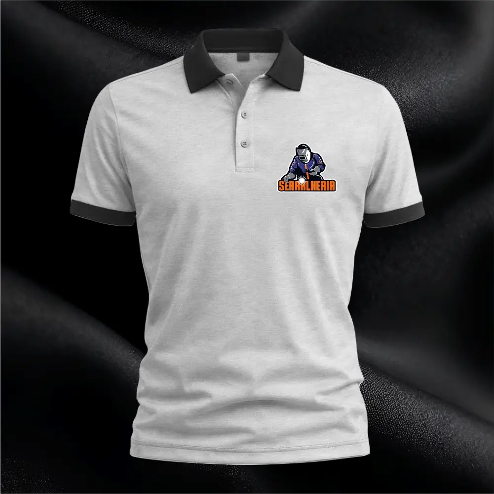 Mockup de polo corporativa